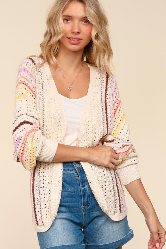 Earthy Bright Colors Cardigan