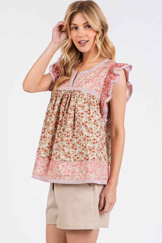 Quilted Flowers Top