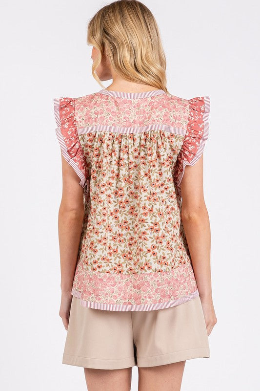 Quilted Flowers Top