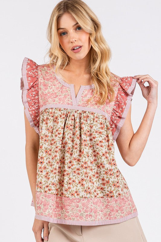 Quilted Flowers Top