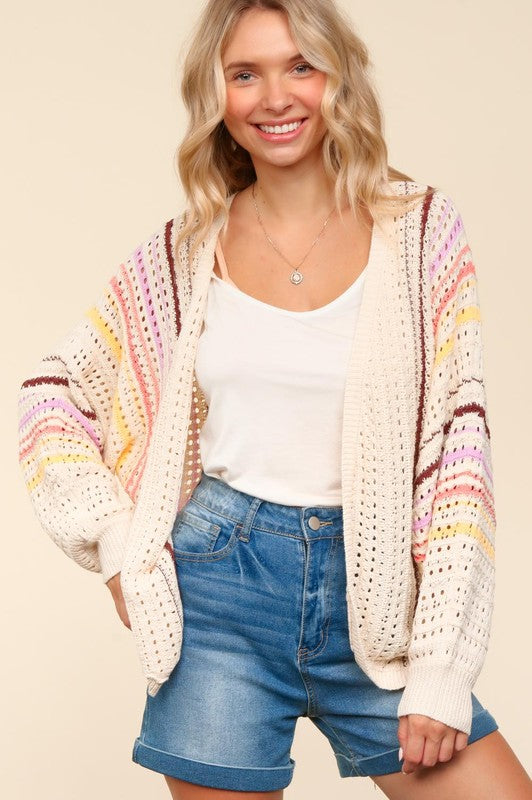 Earthy Bright Colors Cardigan